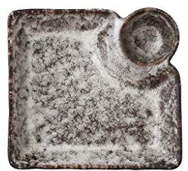 Vaisselle Premium Sushi Assiettes Plats Plats De Service Assiettes Dessert Porcelaine Rectangle Style Japonais (Color : Brown a) little surprise