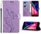 Anshow for iPhone 8 Plus Case Wallet with Wrist Strap, Flip Leather Case with Cards Holder Phone Case with Kickstand Cover for iPhone 8 Plus, Purple
