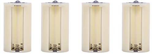 Lot De 4 Boîtiers D'adaptateur De Batterie, Convertisseur Universel 3Aa Vers 1 D, Support De Batterie Parallèle, Adaptateur De Conversion, Boîtier De Convertisseur De Commutateur Blanc Pour L'électron