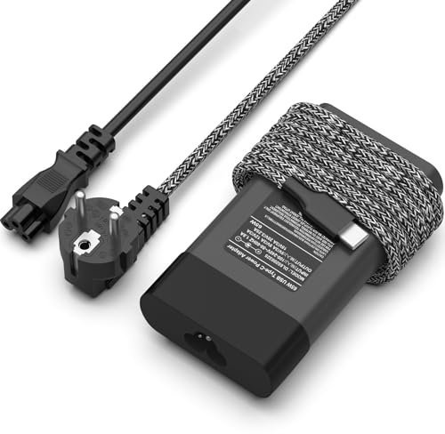 Cavo di ricarica USB C alimentatore di rete 65 Watt per HP Chromebook Spectre EliteBook; Lenovo ThinkPad Yoga MacBook Pro Air, Asus Acer caricatore Type C Charge AC Adapter