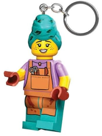 LEGO Minifiguren – Große 7,6 cm große Figur Schlüsselanhänger Licht – Keramikmädchen (KE225H), Geschenk für Töpfer, Gärtner, Künstler und Bildhauer