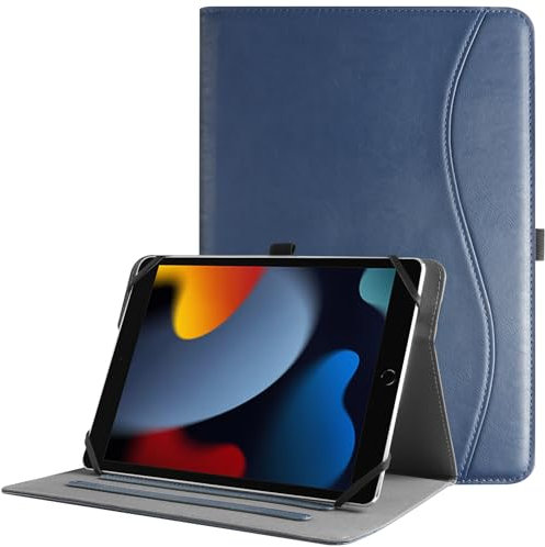 HGWALP Custodia universale per tablet da 9,9.7,10.1,10.2,10.5,10.9,11 pollici,Multi-Viewing Angles Stand Folio Cover con Cinturino per 9-11 pollici Tablet,con Fissaggio Regolabile Silicone Band