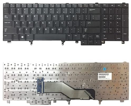 Clavier de Remplacement pour Ordinateur Portable Version américaine Clavier pour Dell Latitude E6520 E6530 E6540 E5520 E5520M E55530