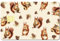 CREATCABIN Eichhörnchen-Kreditkarten-Skins,Tannenzapfen,Debitkarten-Skin-Aufkleber Personalisieren Bankkarten,Schutzaufkleber,Wasserfest,Entfernbar,Blasenfrei,Für Transport Schlüsselkarten,186x137mm