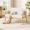 Dripex 2 Sitzer Sofa, Kleine Sofa mit Holzrahmen, Loungesofa 2er Couch, Modern und Skandinavisch, Doppelsofa aus Teddysamt, für Wohnzimmer Schlafzimmer Büro, 107x60x77cm, Weiß
