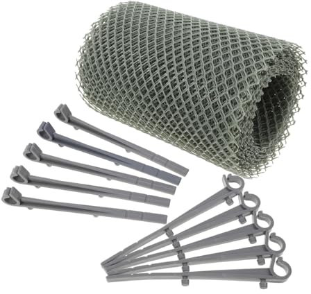 Generic Gutter Leaf Guard Gutter Mesh Gutter Screen 16cm Wide Gutter Guards Mesh with Easy Installation