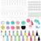 MWOOT 150 Pièces Porte-clés Vierges en Acrylique Kit, avec Acrylique Transparent Ronde Disques, Porte Clef, Pendentif Pompon Tassel, Vis à Œil, Anneaux de Saut, Accessoires Porte-clés pour Bricolage