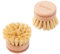 Smidge Natural Beechwood Dish Brush Replacement Head Set, Wooden Dish Brushes for Washing Up, Includes Two Spare Heads for a Smidge Wand