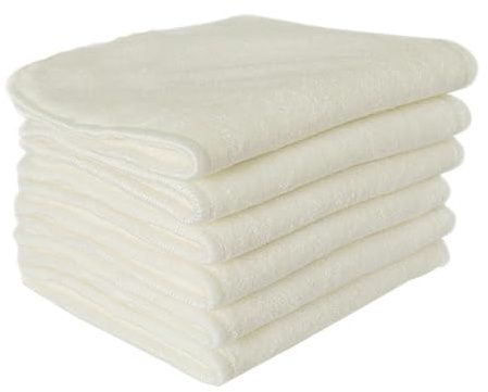 Toyvian 6stücke Bambus-lagenwindel und Windeleinlage aus Bambusfaser Babywindel und Stoffwindel für Junge Mädchen und Kleinkinder Atmungsaktiv und Bequem