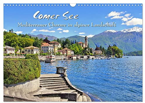 Comer See - Mediterraner Charme in alpiner Landschaft (Wandkalender 2026 DIN A3 quer), CALVENDO Monatskalender: Bilderreise um den Lago di Como in den italienischen Alpen (CALVENDO Orte)