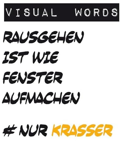 Visual Words: TypoArt Geschenkbuch mit lustigen Sprüchen