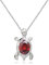 Crystalline Azuria Mujer 18ct Chapado en Oro Blanco Tortuga Collar con Colgante Rojo Cristales de Zirconia 45 cm para Mujer y Niña