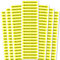 INDIGOS UG Namensaufkleber Kinder - 51x7 mm - 140 Stück Sticker für Kinder, Schule und Kindergarten - Stifte, Federmappe, Lineale - gelber Hintergrund - individueller Aufdruck