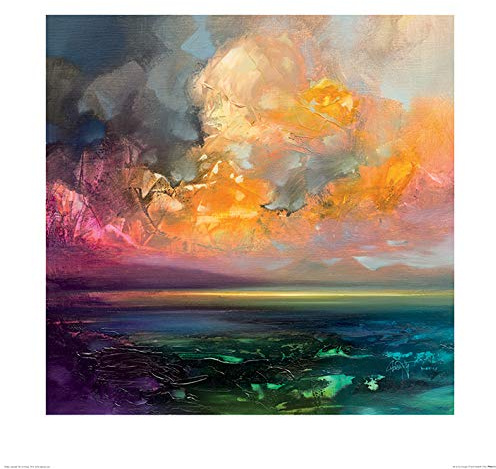 The Art Group Scott Naismith (Isle of Jura Emerges) -Art Print 60 x 60cm, Paper, Multicoloured, 60 x 60 x 1.3 cm