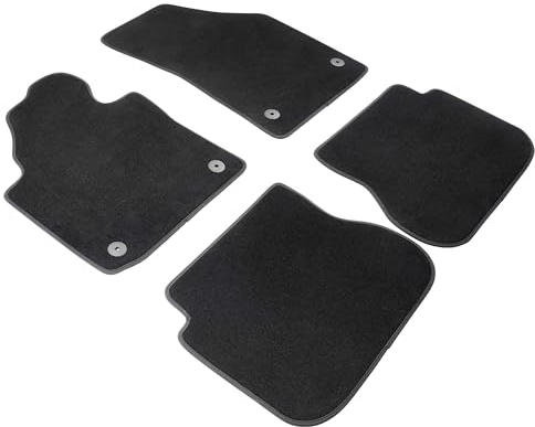 WALSER Premium Auto Teppiche für VW Caddy III 03/2004-05/2015, VW Caddy IV 05/2015-Heute, 2 Schiebetüren, 100% passgenaue Auto Fußmatten Made in Europe, Fußmatte Auto, Autoteppich Auto