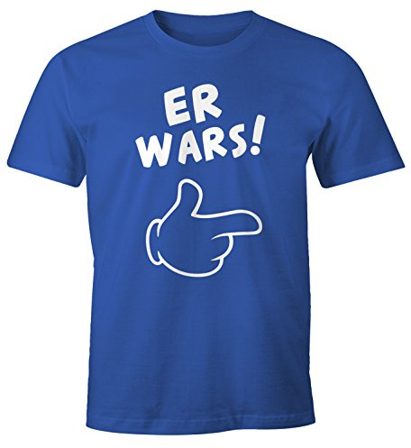 MoonWorks Herren T-Shirt Er Wars Spruch Comic Hand Fun-Shirt