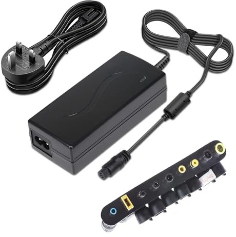 Maplin 65W 45W Laptop Charger Power Supply with 9 Interchangeable Plugs & 2.7m Cable for HP, Lenovo ThinkPad, Acer, Samsung, Sony, IBM, Compaq, Dell, Fujitsu, Gateway, Toshiba