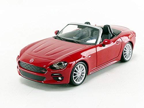 Bburago - FIAT 124 Spider - 2016 - 1/24 - Metall - Miniaturmodell Auto - Rot