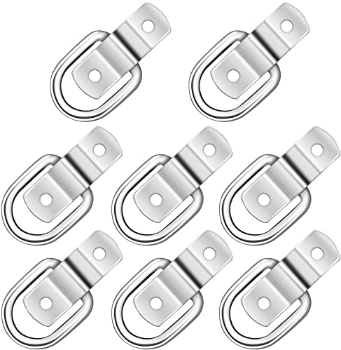 8Pcs Anneau d'Arrimage et Taquet Anneau Crochet de Montage d'Arrimage Attelage Pouces d'Anneaux d'ancrage Arrimage Convient pour Bateaux Autos Camions