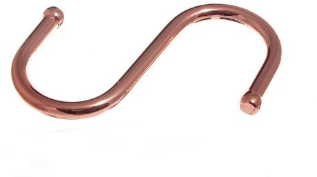 100 x Ball END S Hooks Pot Utensil Hanger Copper Plated Steel 75MM 3 INCH