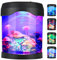 USB Aquarium Licht Schreibtisch Mini Aquarium Stimmung LED Beleuchtung Farbwechsel Nachtlampe Kinder Nachtlicht Eingebauter Timer Batteriebetrieben Kein Wasser Schwarz Aquarium Licht in Haus und Büro