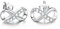 Unendlichkeit Ohrringe 925 Sterling Silber Ohrstecker Für immer Liebe Akzent Modeschmuck für Frauen Mädchen mit Geschenkbox (Weiße Liebe)