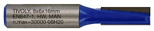 Tivoly XT60642067834 Fraises de défonceuse à rainer droit | 2 tranchants rectifiés au diamant Ø 6mm