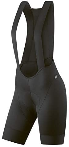 Gonso SQlab GO Bib W, Kurze Damen Träger-Radhose, Tights mit ergonomischem SQlab Sitzpolster, Innovative Schnittführung ohne Seitennaht, Enganliegende Passform, Schwarz, Gr. 48