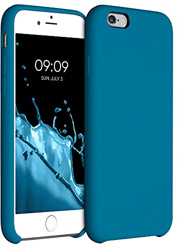 kwmobile Case Compatible with Apple iPhone 6 / 6S Case - TPU Silicone Phone Cover with Soft Finish - Caribbean Blue