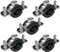 AERZETIX - Juego de 5 - Abrazadera isofónica - soporte de fijación con junta - para tubo Ø1/2'' 21-23mm - DIN EN 10111 - en acero inoxidable A2 - para atornillar М8 - C49904