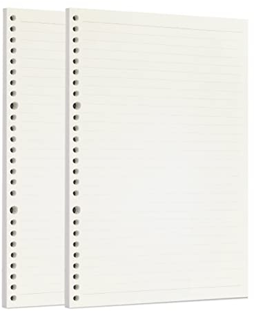 Zelten Lose-Blatt-Lochpapier-Nachfüllpackungen Papier für 6-Loch-Binder Persönlicher Organizer Tagebuch Notizbuch Nachfüllbarer Planer, Lined, B5/26 Hole