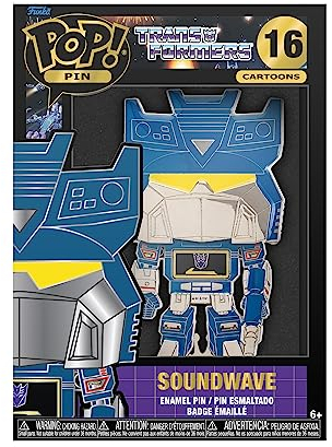 Funko Funko Large Pop! Enamel Pin - Soundwave - Transformers: Soundwave Emaille-Nadeln - Niedliche Brosche Zum Sammeln - Für Rucksäcke & Taschen - Geschenkidee - Offizielle Handelswaren - TV Fans