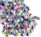 Beadsland Hotfix Pedrería, 2880Pcs Flatback Crystal pedrería para manualidades Ropa DIY Decoración, Cristal AB, SS8, 2.3-2.5mm