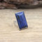 HGJH Ring Damen, Rechteck Naturstein Cabochon Ring Lapislazuli Resizable Fingerringe Damen Modeschmuck