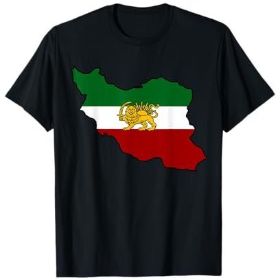 Iran-Flagge mit einem Löwen T-Shirt