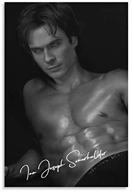 ACIDI Leinwandbild 50 * 70cm Ian Joseph Somerhalder Poster Dekoration Wohnzimmer Schlafzimmer Malerei Kein Rahmen