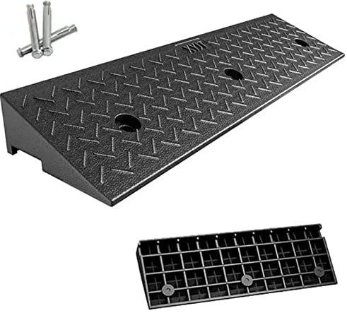 HAUTHE Schwellenrampe Auffahrt Rampe Anti-Slip, Tragbare Hochleistungsschwellenrampen für Rollstühle Roller-Autos, 1,6 /2 /2.4 /2.8/3 /3.5/4 Steigetüren Walker Ramps (Size : 7cm(2 3/4) Rise)