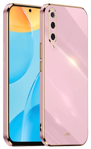 EASSGU Galvanisierter Rahmen Handyhülle für Samsung Galaxy A70 (6.7 Inches), Weiche TPU Silikon Schutzhülle - Violett