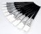 Major Brushes White Flat Synthetic Sable Brushes 1 (25mm) - Set of 10
