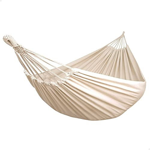 AKTIVE 63012, Hamaca Colgante para jardín y Camping, hamacas Tela, hamacas para Camping, Medidas 220 x 162 cm, Peso máximo 200 kg, Capacidad 1 Persona, Hamacas Colgantes