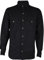 True Face Mens Denim Shirt 100% Cotton Multi Pocket Long Sleeve Casual Collared Button Down Washed Effect Shirts Top Black XL