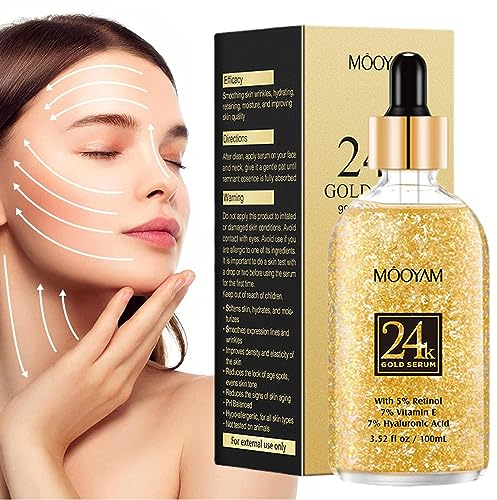 Goldessenz - E ausgleichendes Gesichtsöl | Skin Teint Pore Minimizer 3 Oz, Anti-Age-Gesichtsöle mit Hyaluronsäure und E für strahlende Haut