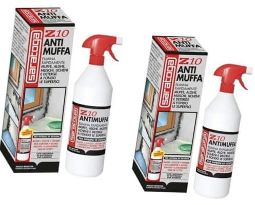 Saratoga mufficida antimuffa spray Z10 contro muffe alghe muschi licheni 1000ml Pz2