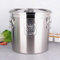 Begoniape Récipient à céréales cylindrique en acier inoxydable - 6 l - Bidon de rangement alimentaire hermétique - Seau avec couvercle et poignées - 35 x 35 cm - Pour céréales, riz, grains