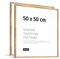 JUNOMI® 2 x Premium Bilderrahmen Eiche 50 x 50 cm | Echtholz Bilderrahmen 50 x 50 cm aus Eiche mit bruchsicherem Acryl-Glas | Eichenrahmen