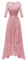 Berylove Damen Frühling Abendkleid Lang Elegant für Hochzeit Abschlusskleider Chiffon Ballkleider mit Langen Ärmeln BLP7069 Blush XL