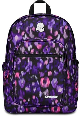 Invicta Zaino Scuola Jelek Fantasy, Viola, Zaino Doppio Scomparto Super Capiente Con Tasca Porta PC o Tablet, Tasca Porta Borraccia e Tasca Con Organizer, Zaino Medie Superiori e Viaggio, Ragazza
