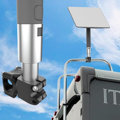 Starlink Gen 2 Mount for RV Ladder and Roof Rack, Starlink Mini RV Ladder Mount,Load-Bearing 200lbs, Installation Range 0.8-1.17” for Any Horizontal Rod (All Aluminum Material)