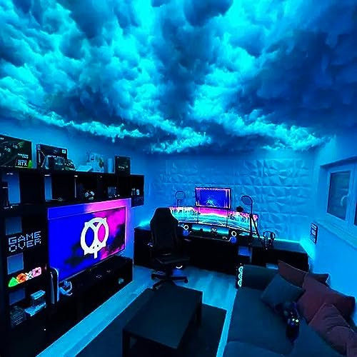 Generic 3D LED Light Kit - Create Stunning Atmosphere With Music Sync, Multicolor Cotton Cloud Lights For Bedroom, Gaming Room, Party - 6.5ft Wall/Ceiling Strip Light