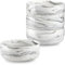 MALACASA Müslischalen 4er Set, 700ml Suppenschalen Porzellan Salatschüssel Set Dessertschalen Frühstücksschalen Keramik Große Schüsseln Set für Nudeln, Salat, Obst, Serie LUNA Marmorgrau
